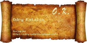 Odry Katalin névjegykártya