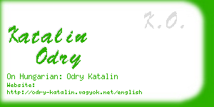 katalin odry business card